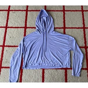 Athleta Uptempo Crop Hoodie in Lilac XS